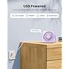 Gaiatop USB Desk Fan, 5 Inch Small Portable Table Top Desk Fan, Strong Wind, Ultra Quiet, 3 Speeds, 180° Tilt Folding, Mini Personal Cooling Essential for Office, Home, Bedroom, Dormitory, Kitchen, Purple - Image 4