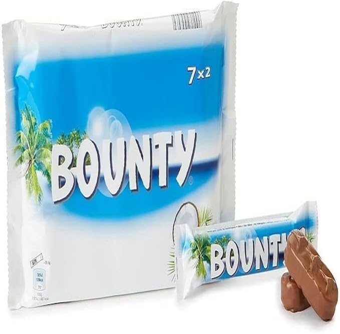 Bounty Coconut Milk Chocolate Bars Bulk Box, for Gift Bag, 84 Bars of 57 g
