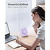 Gaiatop USB Desk Fan, 5 Inch Small Portable Table Top Desk Fan, Strong Wind, Ultra Quiet, 3 Speeds, 180° Tilt Folding, Mini Personal Cooling Essential for Office, Home, Bedroom, Dormitory, Kitchen, Purple - Image 5