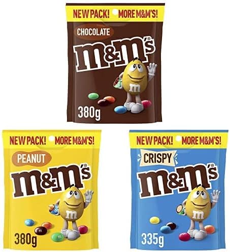 M&M’S Milk Chocolate Snack Time Bundle (Milk Chocolate, Peanut, Crispy)
