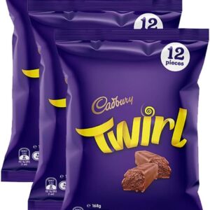 36pc Cadbury 168g Dairy Milk Chocolate Twirl Sharepack Choco Sweet Snack Treats