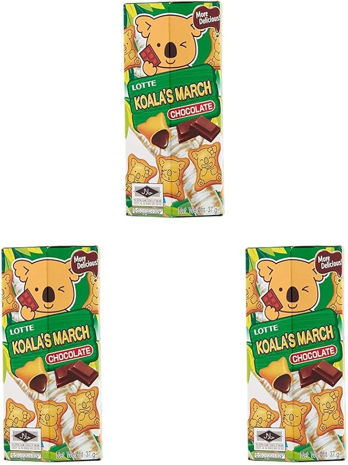 Lotte Koala’s March Chocolate Filled Cookies, 37 g (Pack of 3)
