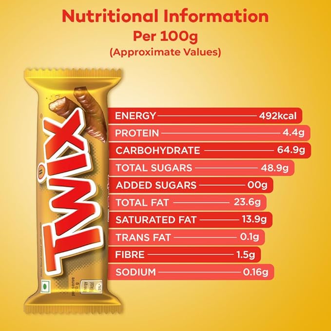 Twix Caramel Cookie Chocolate Bar, Loaded with Soft Nougat, Chewy Caramel, & Crunchy Cookie, Premium Chocolate Pack for Sharing with Family & Friends, 50Gram, Pack of 25 - Image 6