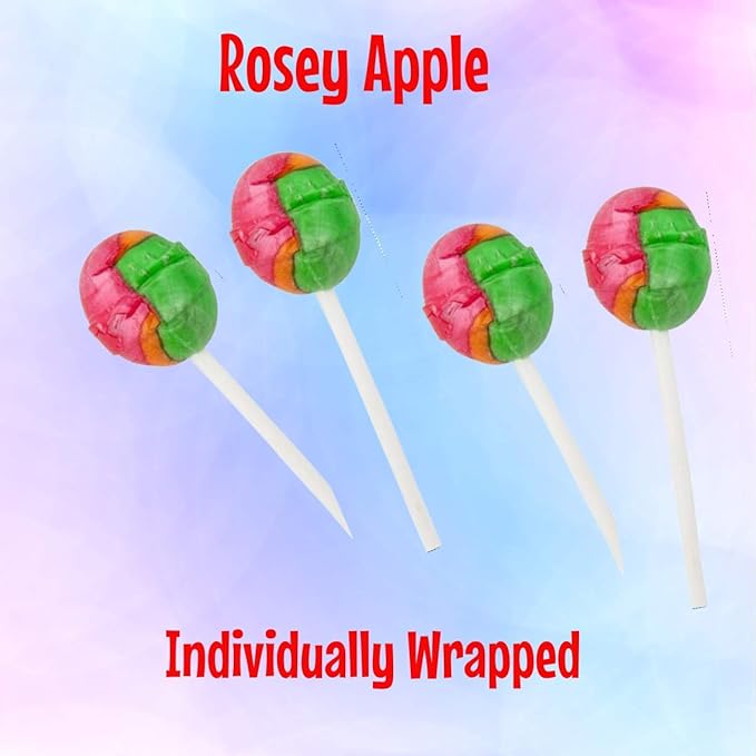 Rosey Apple Lollipops – Pack Of 20 – Old-Time Classic Candy Made in Australia – Perfect for Halloween, Party Favours, Halloween Trick or Treats, Movie and Game Night Treats - Image 3