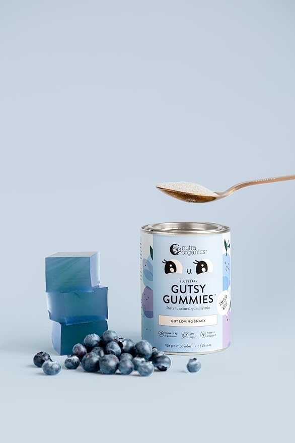 Nutra Organics Gutsy Gummies Blueberry 150g | Nutritious Snacks for Kids | Supports Gut well-being | Ideal for Making Gummies & Jellies (18 Serves) - Image 5
