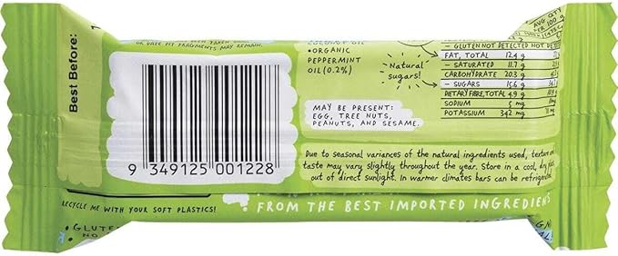 Blue Dinosaur Cacao Mint Snack Bar, Cacao Mint 540 grams, Pack of 12 - Image 4