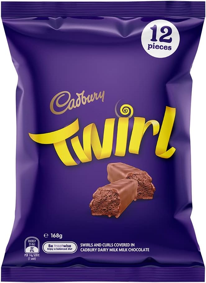 36pc Cadbury 168g Dairy Milk Chocolate Twirl Sharepack Choco Sweet Snack Treats - Image 3