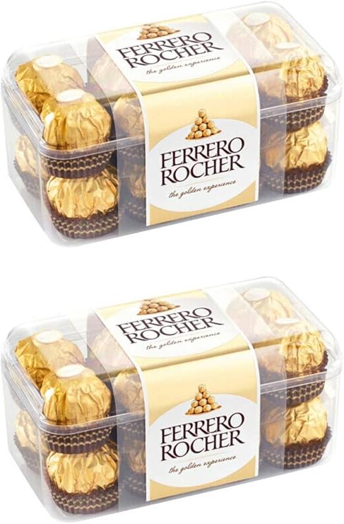 Ferrero Rocher Chocolate – 16 Pcs, 200 gm (2 x Ferrero 16 Pcs, 200g)