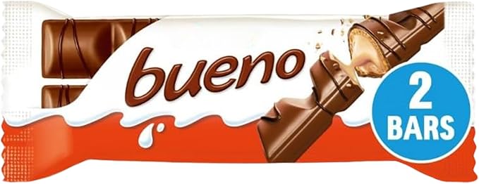 Creamy Chocolate Bundle Containing Bueno Chocolate Bar 43g x4 and Bueno White Bar 39g x4 (8 Pack) - Image 3