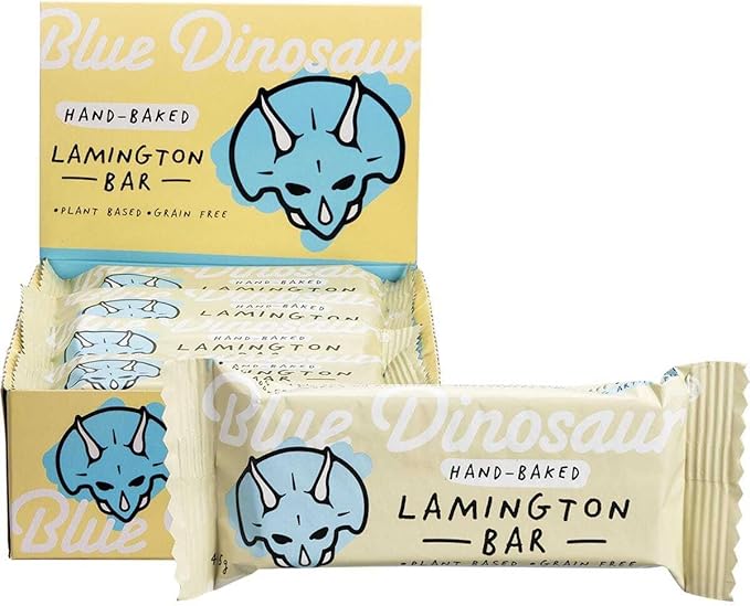 Blue Dinosaur Lamington Snack Bar, Lamington 540 grams, Pack of 12