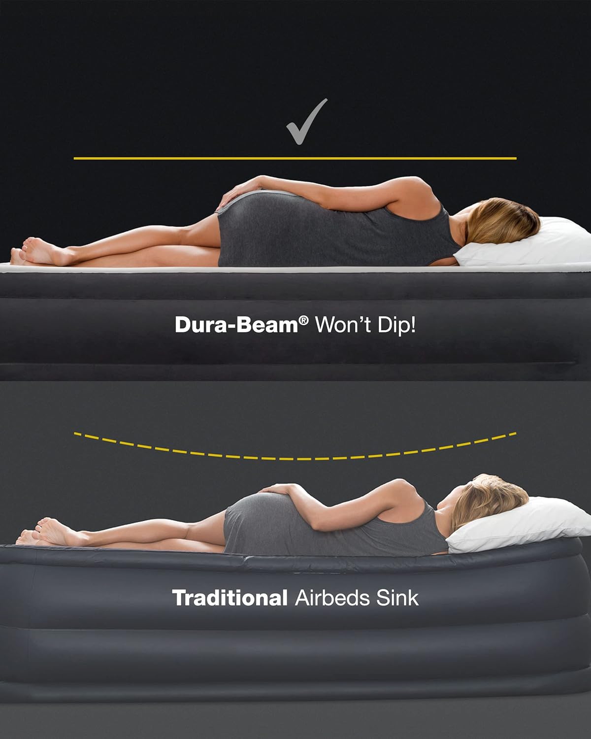 Intex 64757E Dura-Beam Standard Down Air Mattress: Fiber-Tech – Twin Size – 10″ Bed Height – 300 lbs Weight Capacity – Pump Sold Separately - Image 4