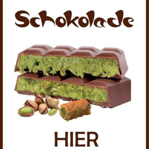 Daged Dubai Chocolate Here Available Sticker 23 x 16 cm Premium Chocolate Attentive Presentation – DS1