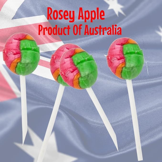 Rosey Apple Lollipops – Pack Of 20 – Old-Time Classic Candy Made in Australia – Perfect for Halloween, Party Favours, Halloween Trick or Treats, Movie and Game Night Treats - Image 5