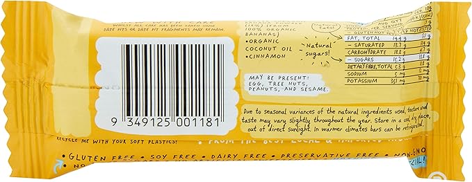 Blue Dinosaur Banana Bread Snack Bar, Banana Bread 540 grams, Pack of 12 - Image 3