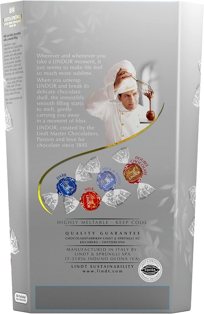 Lindt Lindor Silver Assorted Chocolate Cornet 333g - Image 3