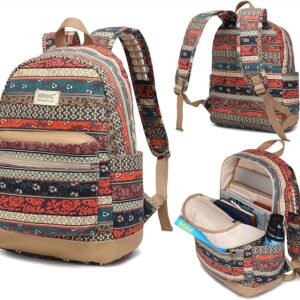 Kinmac New Boho Laptop Backpack with Massage Pad Shoulder Straps, Outdoor Travel Backpack, Fits Laptops up to 15.6 Inch