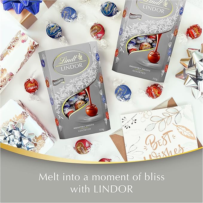 Lindt Lindor Silver Assorted Chocolate Cornet 333g - Image 5