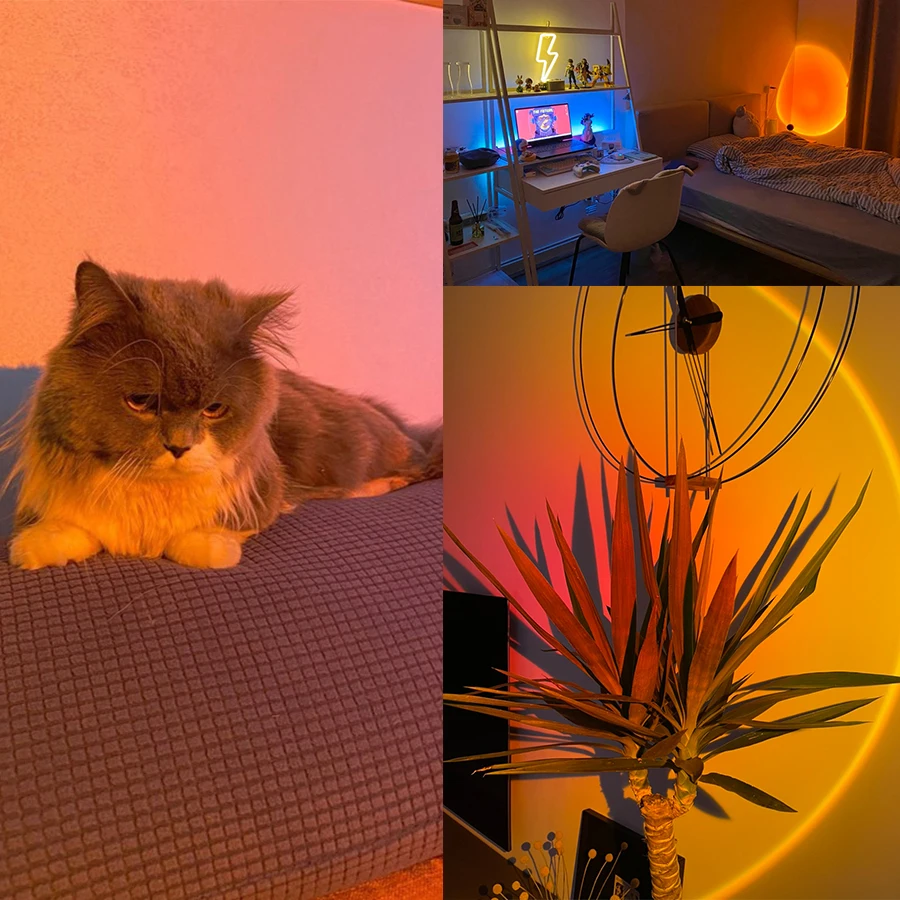 Slimme zonsonderganglamp Tuya LED-nachtlampje USB RGB Smart Life APP Externe projectie voor kamerdecoratie Fotografie Festival Geboorte - Image 4