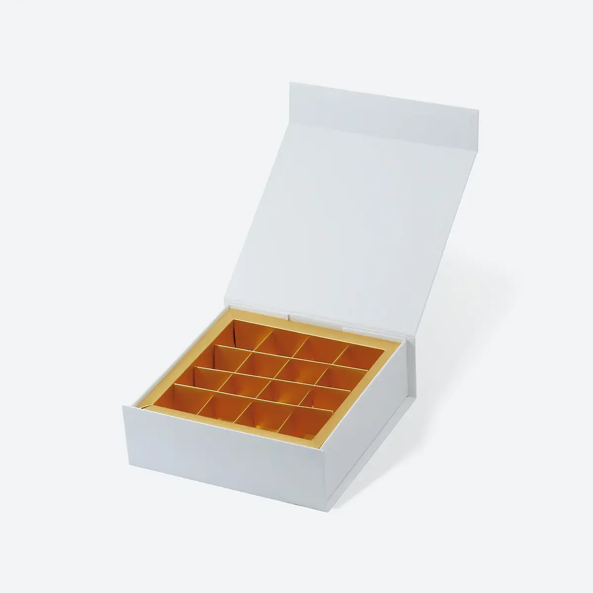 A6 Vierkant Luxe 16 Stuks Chocolade Magnetische Sluiting Stijve Geschenkdoos Aangepast Logo Bruiloft/Verjaardag/Verpakking Milieuvriendelijk - Image 3