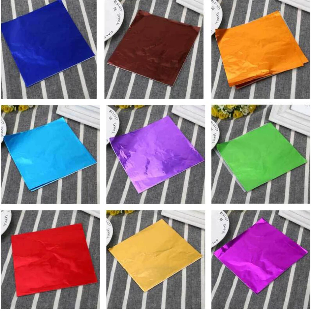 900Pcs Kleurrijke Chocolade Inpakpapier Thee Inpakpapier Gift Voedsel Pakket Papier Bruiloft Snoep Verpakking - Image 2