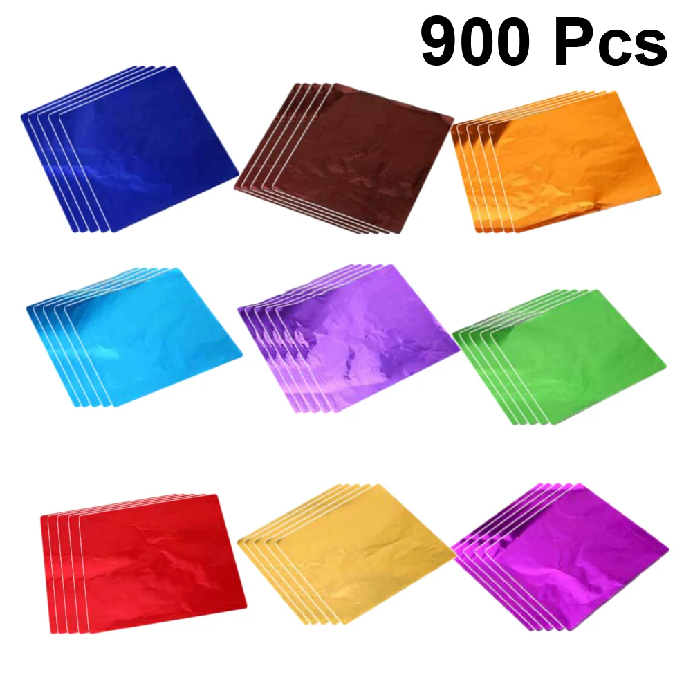 900Pcs Kleurrijke Chocolade Inpakpapier Thee Inpakpapier Gift Voedsel Pakket Papier Bruiloft Snoep Verpakking