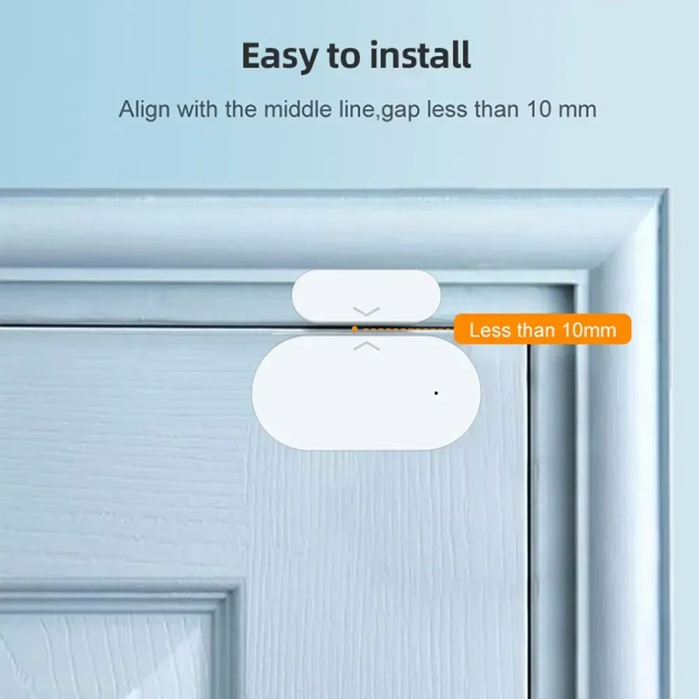 Draadloze magnetische deur- en raamsensor voor Smart Home - magnetische detectie, deuralarmautomaat - Image 4