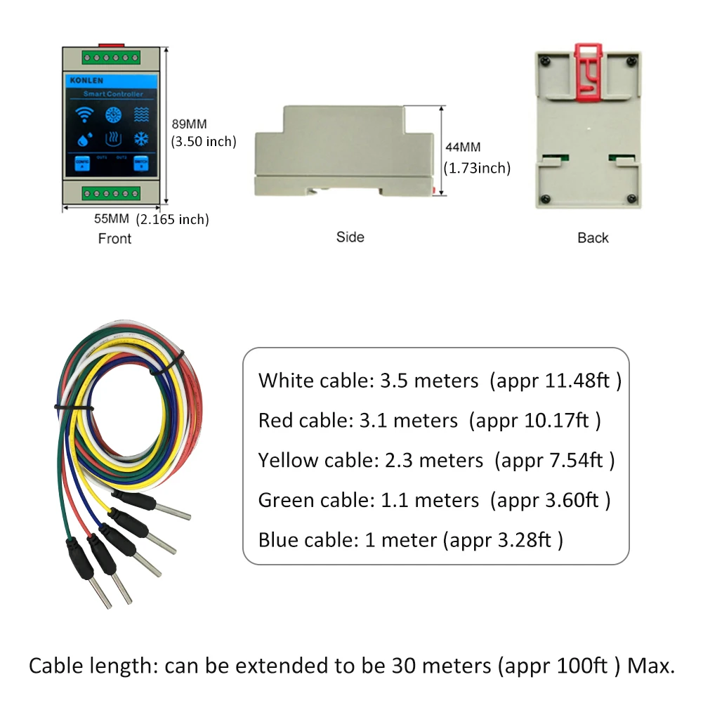 KONLEN Tuya Waterniveausensor WIFI Smart Home Lekkage Overstromingsalarm Controller Meter Zwembad Vape Tank Flow Detector Lekbescherming - Image 6