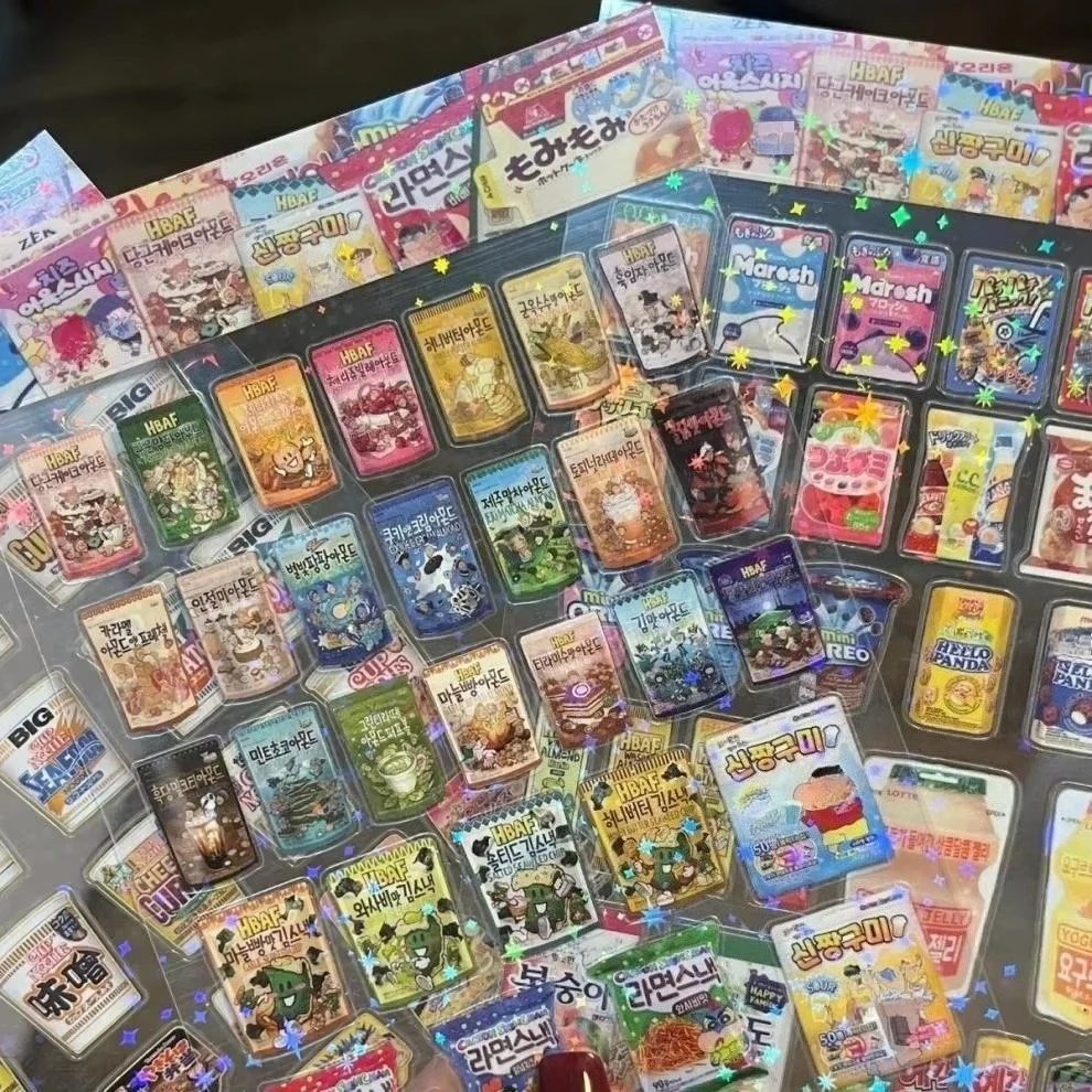 10pcs Snack Food Packaging Stickers For Phone PET Waterproof Cartoon Scrapbook Sticker Journaling Stationery Kawaii - Image 3