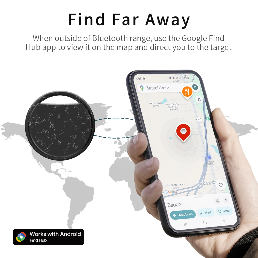 4 STKS GPS Tracker Portemonnee Bagage Locator Anti Verlies voor Android Eco Smart Tag via Google's Vind Hub voor Samsung Huawei Xiaomi MOTO - Image 5