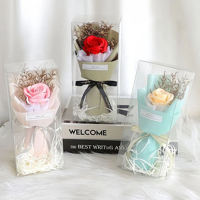 Doorzichtige geschenkdoos Plastic Mini Bloemboeketdoos Transparant PVC Gunstdozen Snoep Chocolade Verpakkingsdozen Feestartikelen - Image 2