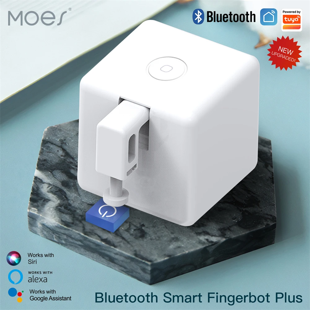 Moes Tuya Smart Bluetooth Fingerbot Switch Button Pusher Smart Life App Voice Control Via Alexa, Google Assistent