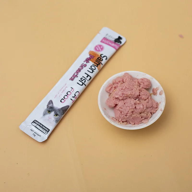 Cat Stripe Pet Snacks 15g/Stripe Liquid Wet Grain Tuna Chicken Can Hair Cheep Cat Snacks - Image 4