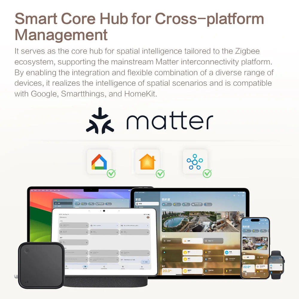 Zemismart Matter Zigbee Hub Smart Home Bridge Gateway Ondersteuning Google Home SmartThings Homekit App Controle Tuya Standaard Apparaten - Image 2
