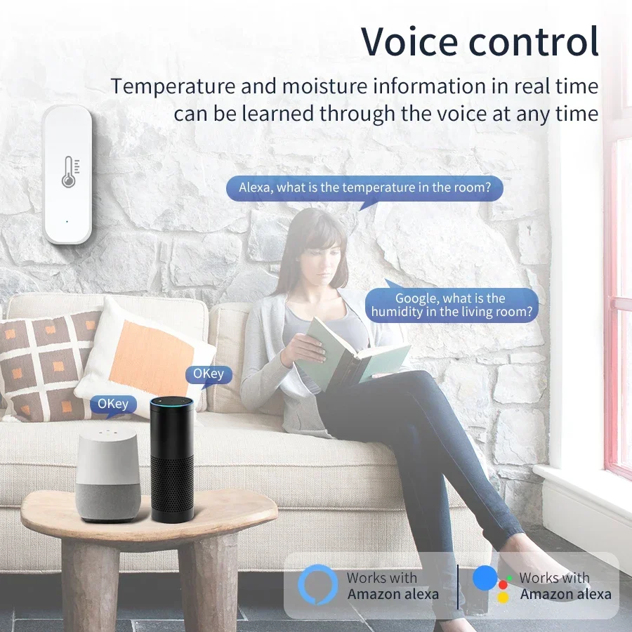 Tuya Smart Temperatuur-vochtigheidssensor Zigbee 3.0 Indoor Home Hygrometer Thermometer App Remote Monitor Werk met Alexa Google - Image 6
