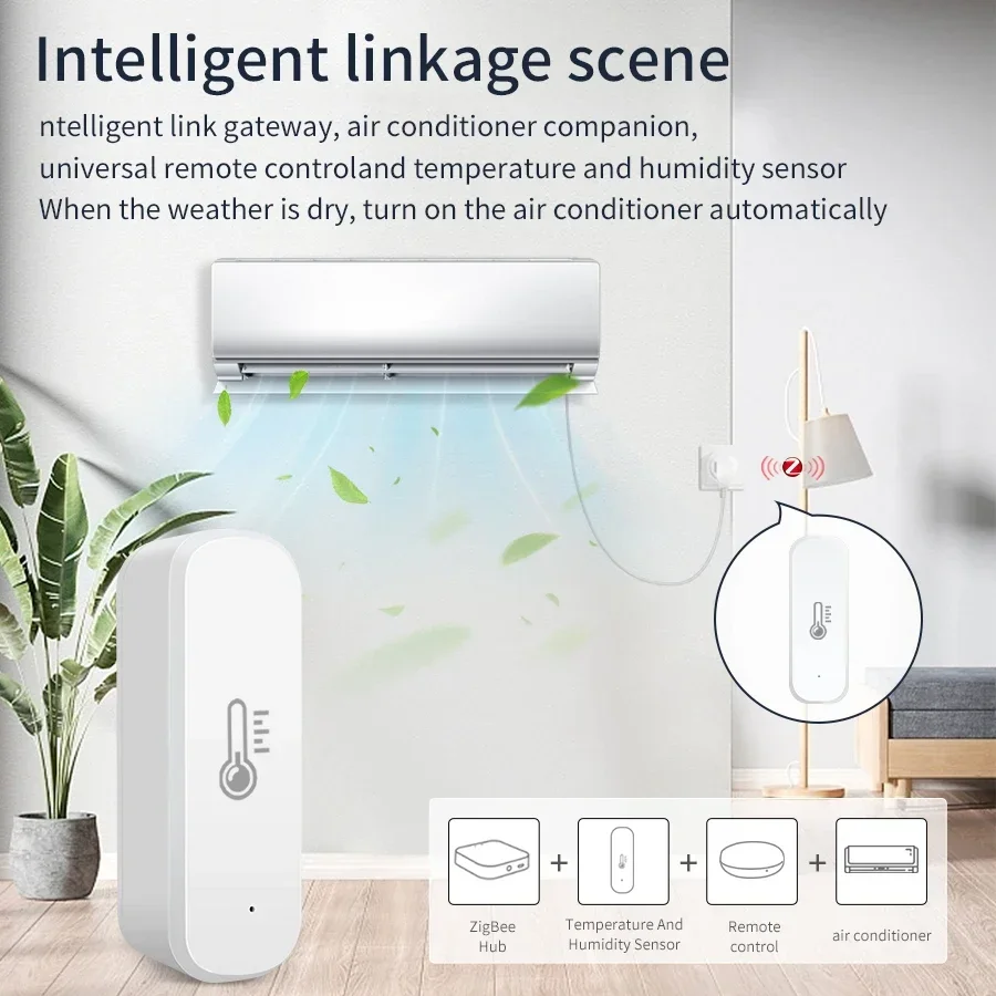 Tuya Smart Temperatuur-vochtigheidssensor Zigbee 3.0 Indoor Home Hygrometer Thermometer App Remote Monitor Werk met Alexa Google - Image 4
