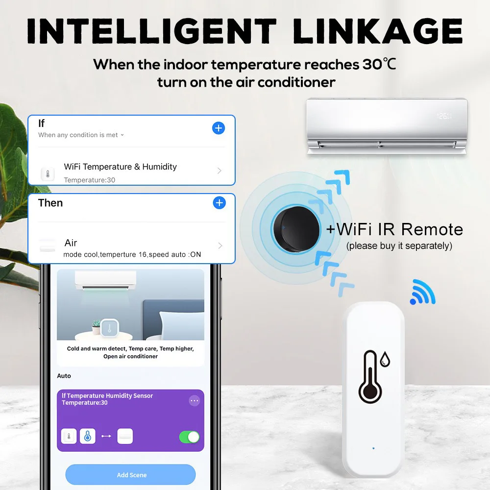 Tuya WiFi/ZigBee temperatuur- en vochtigheidssensor Smart life APP Afstandsbediening binnenthermometer voor thuiswerk met Alexa Google Home - Image 5