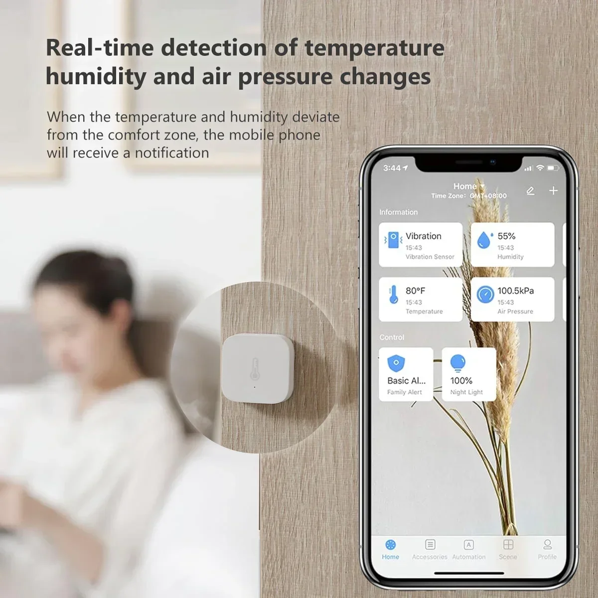 Aqara Temperatuursensor Zigbee Smart Luchtkwaliteit Druk Temperatuur Vochtigheid Sensor Kwestie Smart Home voor Apple Homekit APP - Image 2