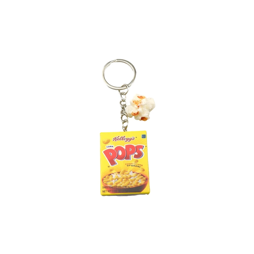 1pcs Cute Snacks Keychain for Women Bag Pendant Jewelry Trinket Girl's Car Key Ring Key Chain Accessories - Image 5