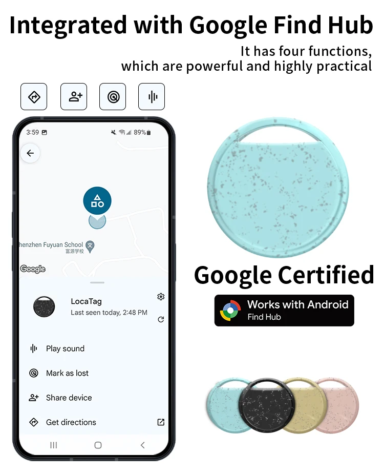 4 STKS GPS Tracker Portemonnee Bagage Locator Anti Verlies voor Android Eco Smart Tag via Google's Vind Hub voor Samsung Huawei Xiaomi MOTO - Image 2