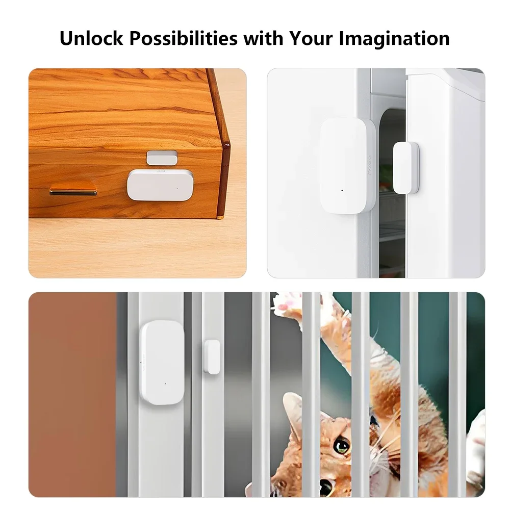 Aqara Smart Deur Raam Sensor Zigbee Mini Deur Sensor Draadloze Verbinding Alarm Smart Home Matter HomeKit voor Mijia Mi Home APP - Image 5