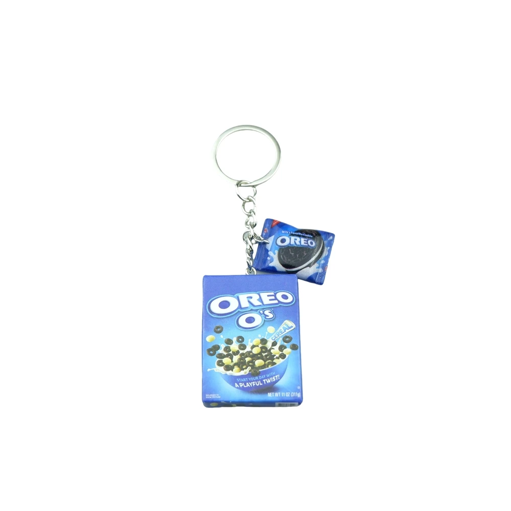 1pcs Cute Snacks Keychain for Women Bag Pendant Jewelry Trinket Girl's Car Key Ring Key Chain Accessories - Image 6