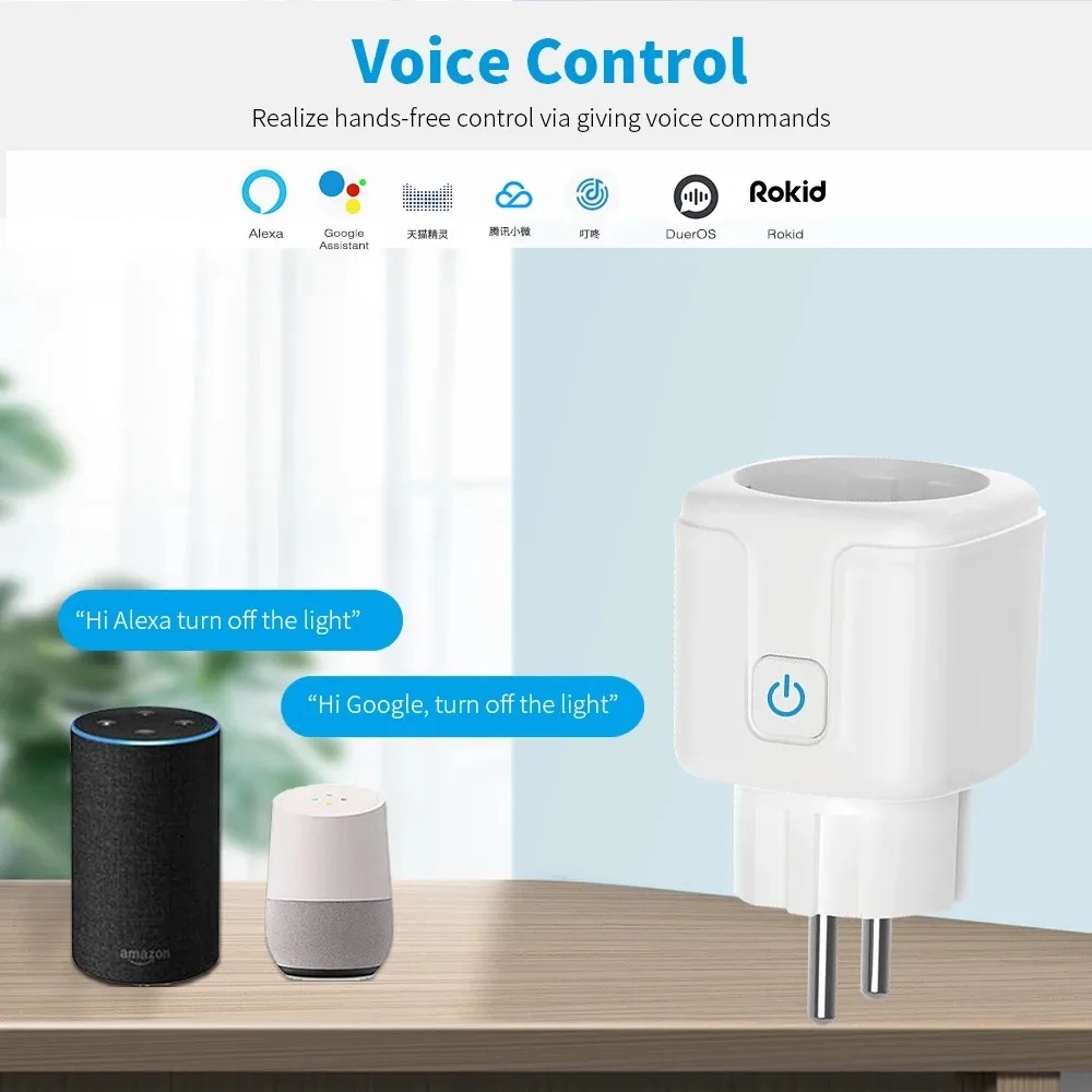 Tuya Smart Socket EU16A/20A Wifi Smart Plug Met Power Monitoring Smart Life APP Afstandsbediening Ondersteuning Google Assistent Alexa - Image 6