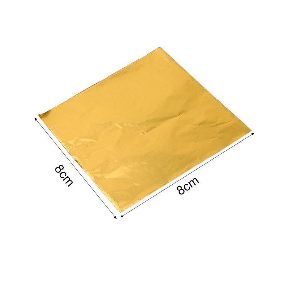 100 stks 8x8 cm Aluminiumfolie Inpakpapier Vellen Folie Snoep Pakket Papier Chocolade Snoep Suiker Voedsel diy Bakken Levert - Image 6