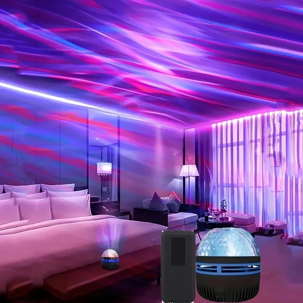 1pc Aurora Borealis sterrenhemelprojector, slaapkamernachtlampje, USB-aangedreven, meerkleurig, afstandsbediening, voor cadeau, woondecoratie - Image 5