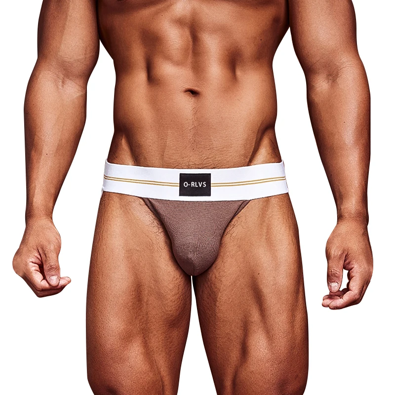 Gold-rimmed men's thong modal sexy double hip taste underwear low waist U convex Sao bikini T pant SexyMenFashion Unique Underwear CoupleSurprise Double Strap Thong - Image 5