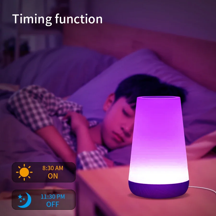 Tuya WiFi Smart Nachtlampje Werk met Alexa Google Home Nachttafellamp Nachtkastje Dimbaar Meerkleurig Slaapkamer Decor Nachtverlichting - Image 4
