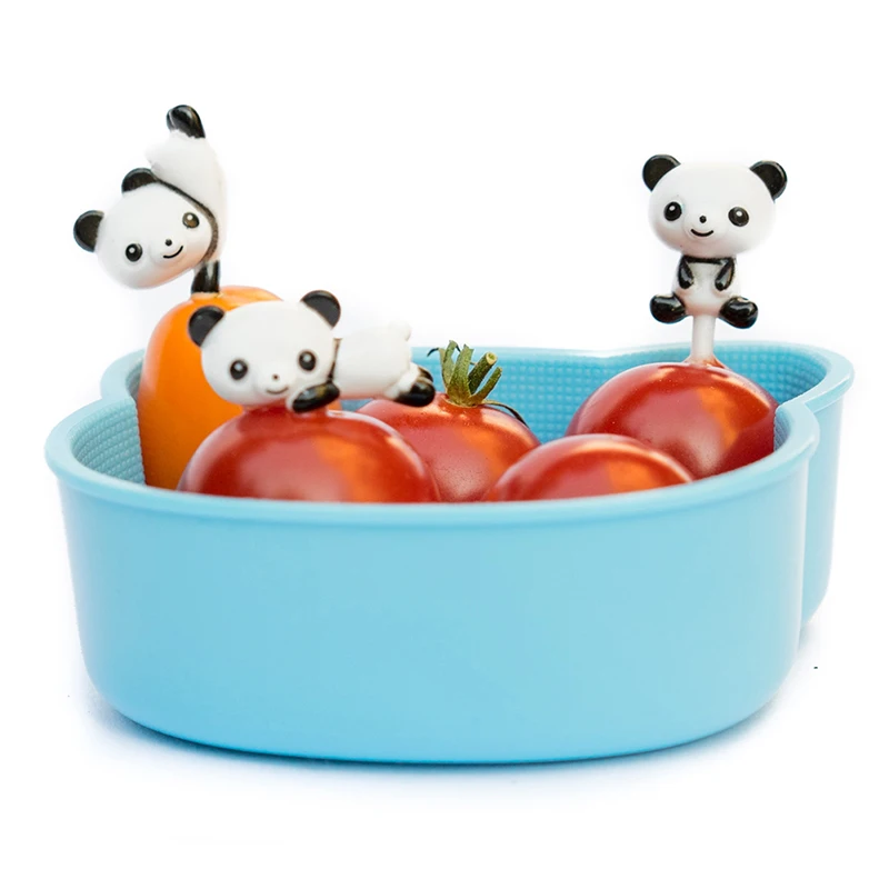 8pcs/set Mini Cartoon Panda Fruit Fork Kids Snack Dessert Pick Cake Bento Lunches Party Decoration Forks - Image 3