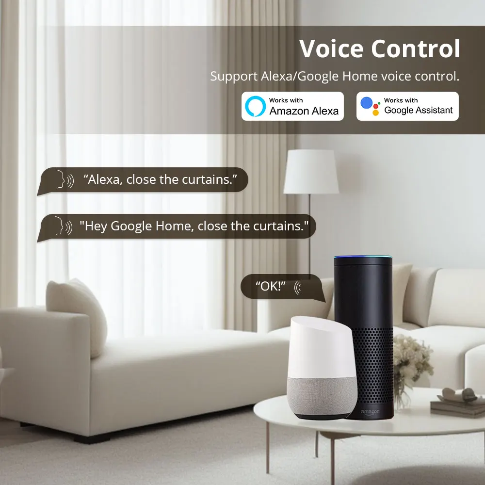 Zemismart Zigbee 3.0 Smart Gordijn Track Werk met Tuya Zigbee Hub SmartThings Alexa Google Home Assistant Elektrische Gordijnen - Image 4