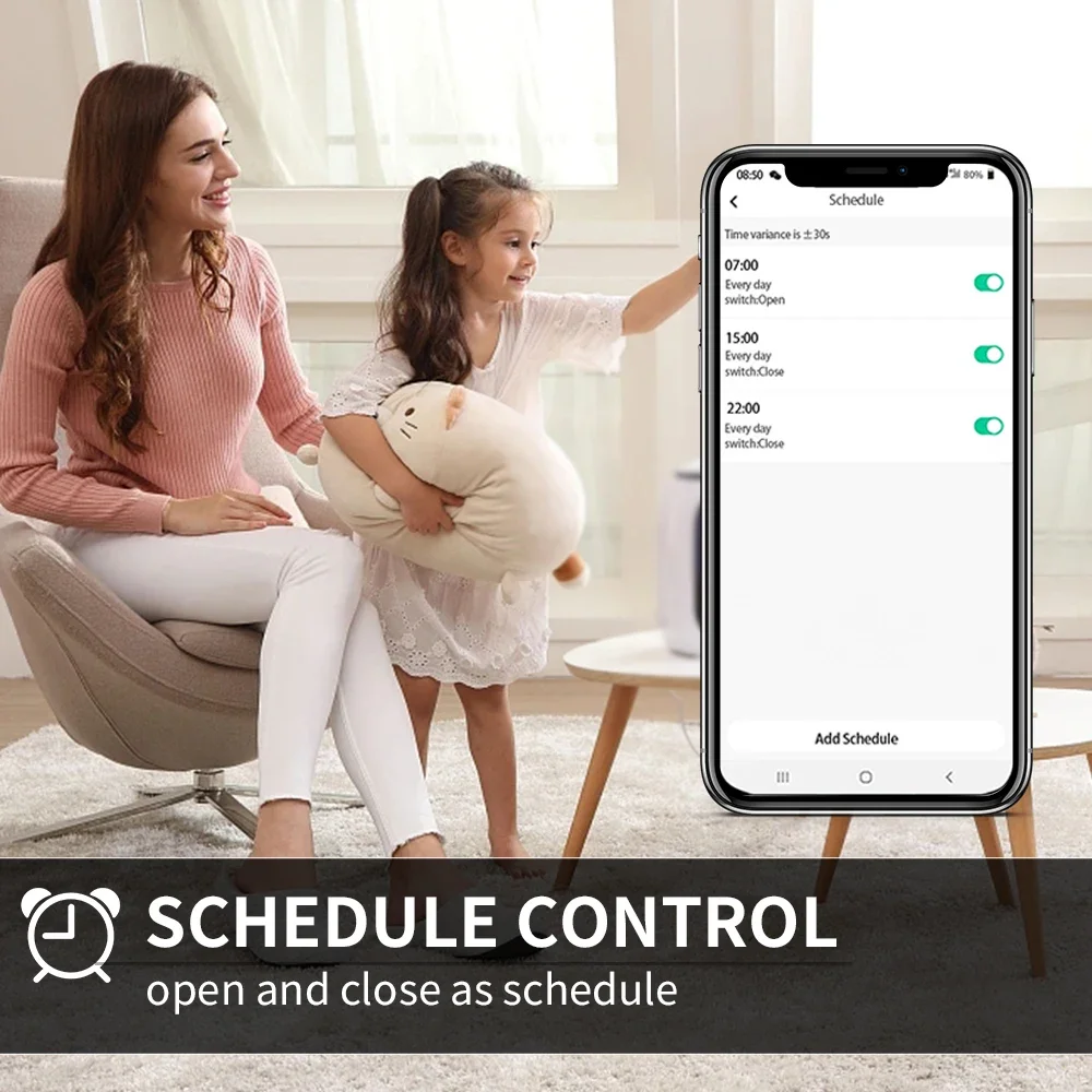 Smart Tuya Wifi/Zigbee elektrische gordijnsluitermotor met RF-afstandsbediening 22,5 cm formaat APP-bediening Alexa Google Assistant SmartThings - Image 6