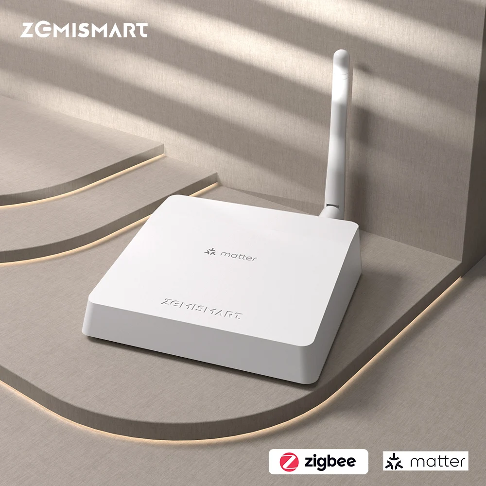 Zemismart Matter Zigbee Hub Smart Home Bridge Gateway Ondersteuning Google Home SmartThings Homekit App Controle Tuya Standaard Apparaten